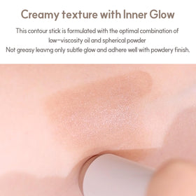 Espoir Be Glow Shading Stick Contour 2 close-up showing creamy texture and glide