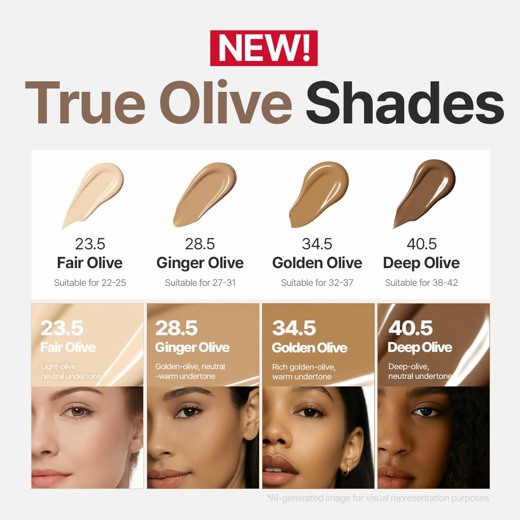Espoir Be Velvet Olive swatches show natural olive undertones.