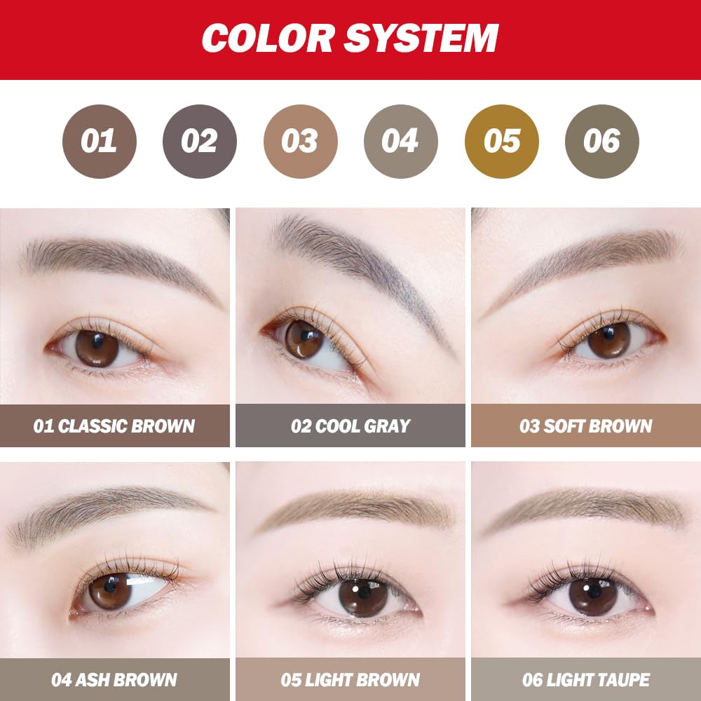 Espoir Brow Balance Pencil full texture with wide surface for fuller brows.