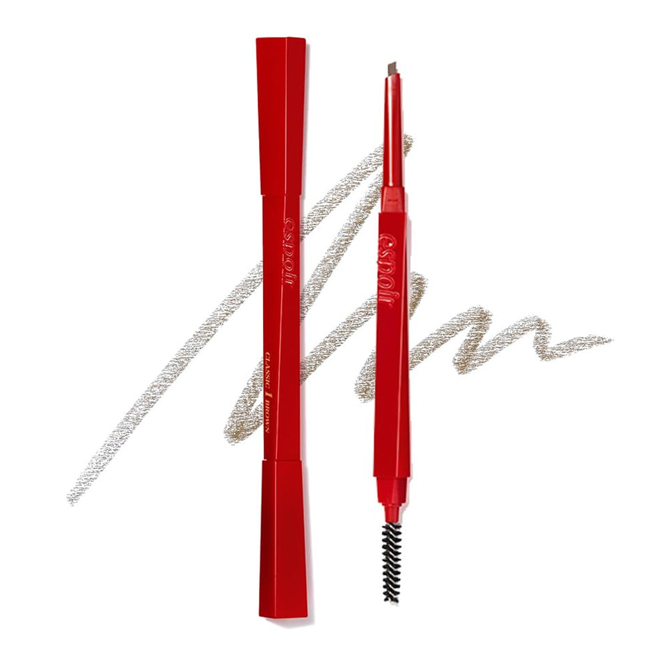 Espoir Brow Balance Pencil triangular tip for precise, natural-looking brow lines.