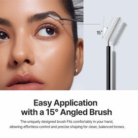Espoir Clear Brow Gel provides long-lasting hold for defined brows.
