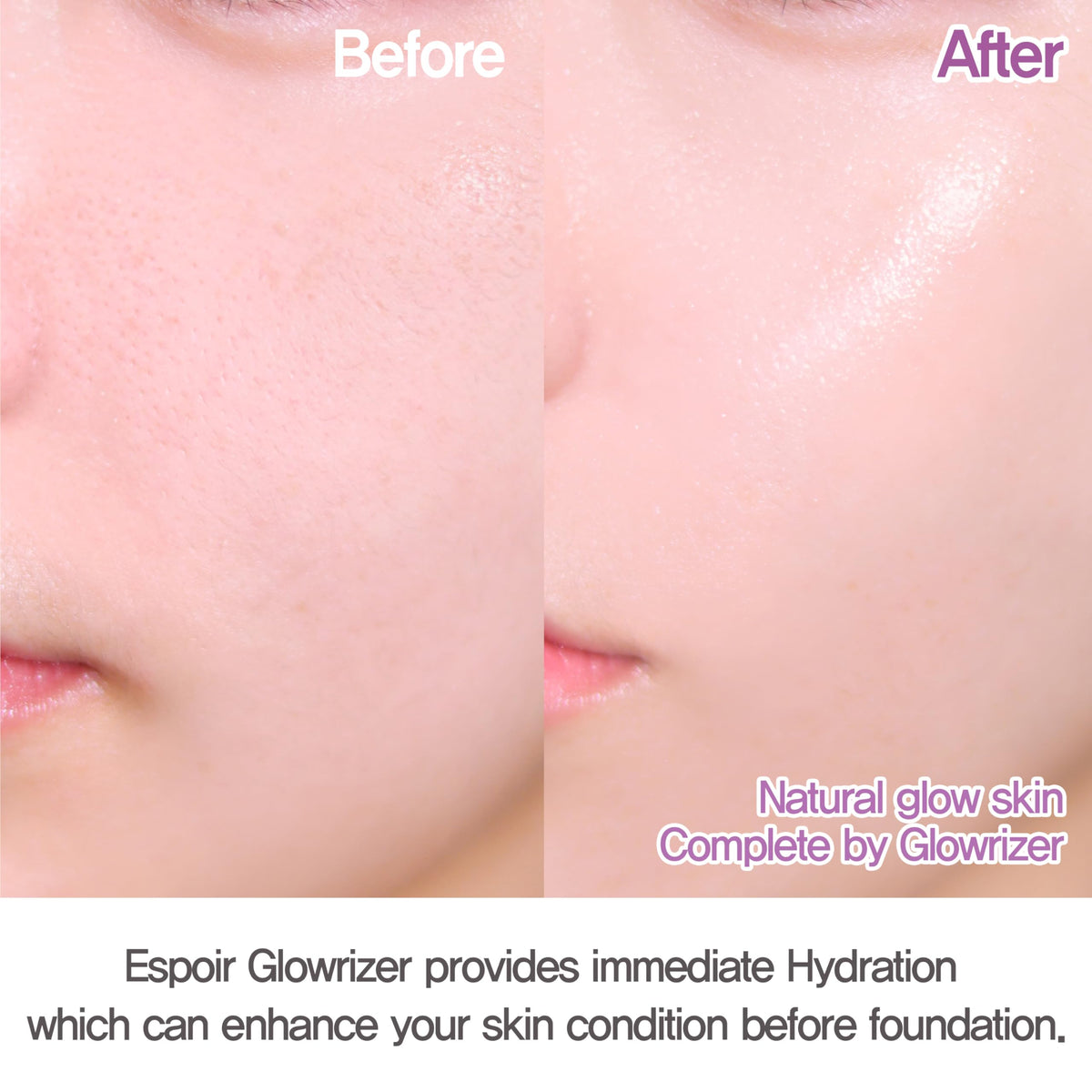 Espoir Glowrizer primer texture swirl showing easy, even application.