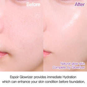 Espoir Glowrizer primer texture swirl showing easy, even application.