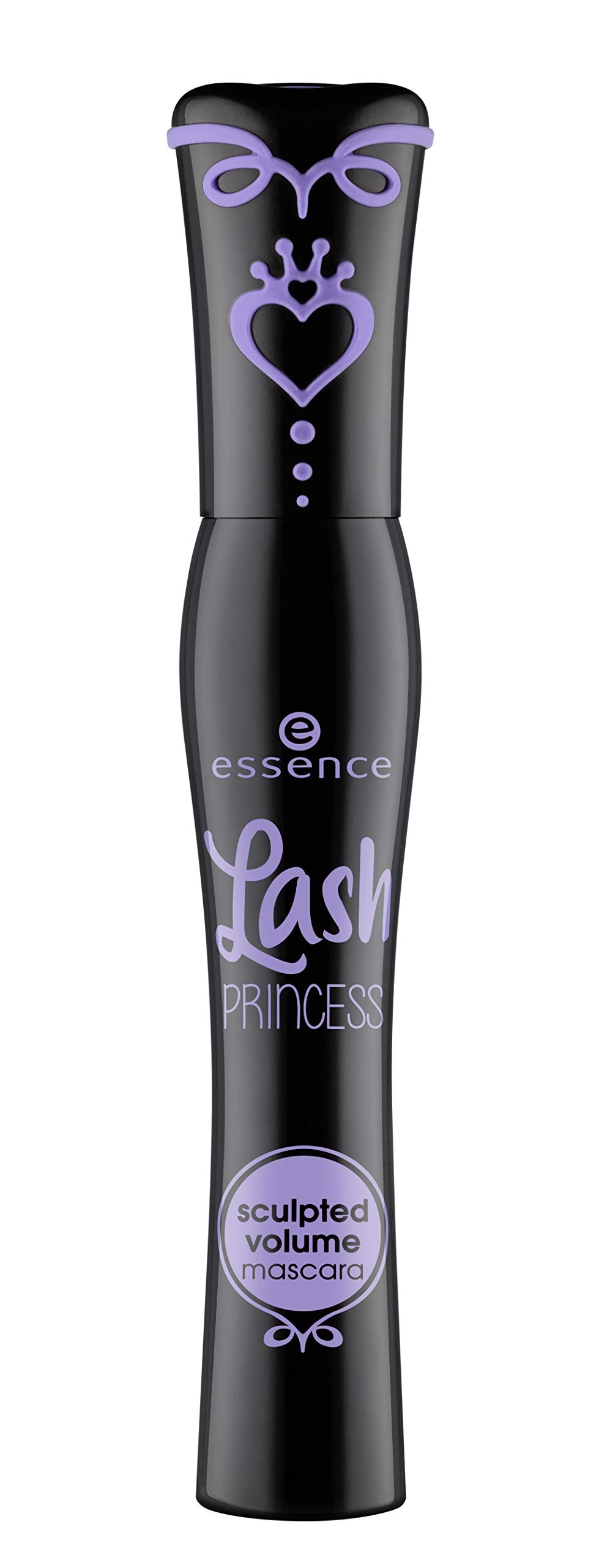 Essence Lash Princess Sculpted Volume Mascara wand close-up highlighting the tapered fiber brush for defined volume.