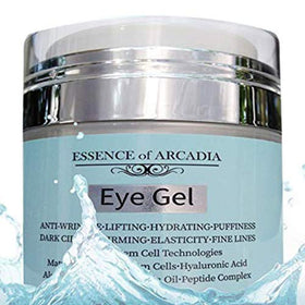 Essence Of Arcadia Eye Gel bottle showing targeted under-eye hydration and nourishment.