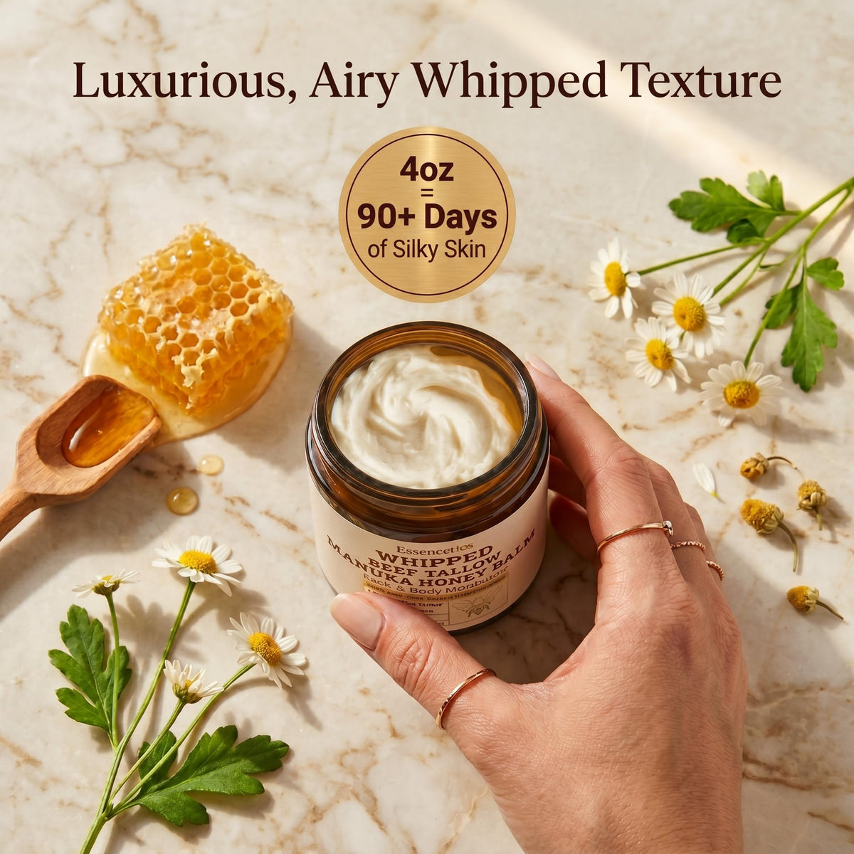 Essencetics light absorption texture visible on skin