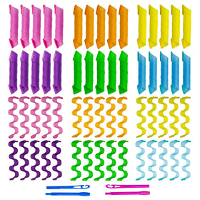 Essenergi 60pc heatless curlers spiral 12in for versatile styling options.