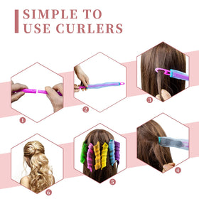 Essenergi heatless curlers packaging shows the complete 60-piece kit.