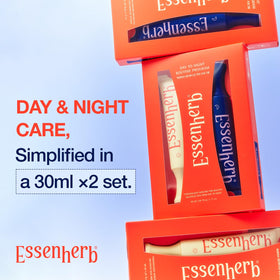 ESSENHERB Day Cream close-up shows smooth texture and quick absorption for makeup