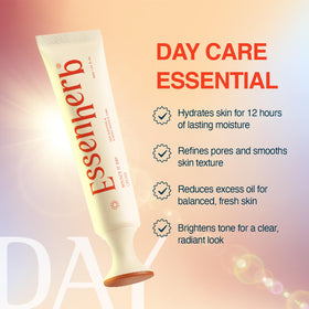 ESSENHERB Night Cream texture highlights lightweight finish suitable for sensitive skin