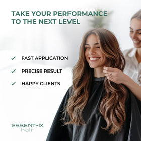 ESSENT-IX keratin fusion tool supports micro, nano, and standard capsules in action.