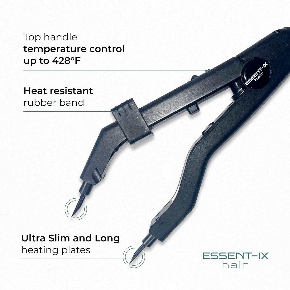 ESSENT-IX device demonstrates slim long plates enabling precise root access.