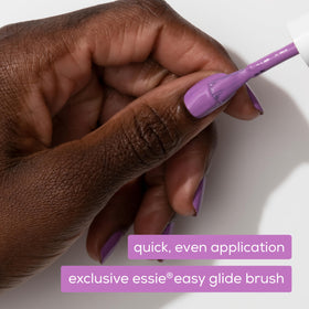 essie base-coat-two-coats-topcoat layering yields durable color with a smooth finish