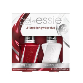 Essie Gel Couture Bubbles Only kit bottle front with classic burgundy shade for elegant nails