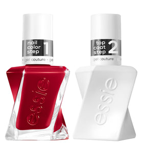 Essie Gel Couture bubbles-only kit swatches highlight rich magenta undertones for versatile wear