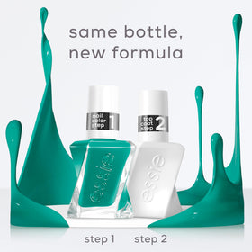 Essie Gel Couture durable glass-like shine on nails after routine application