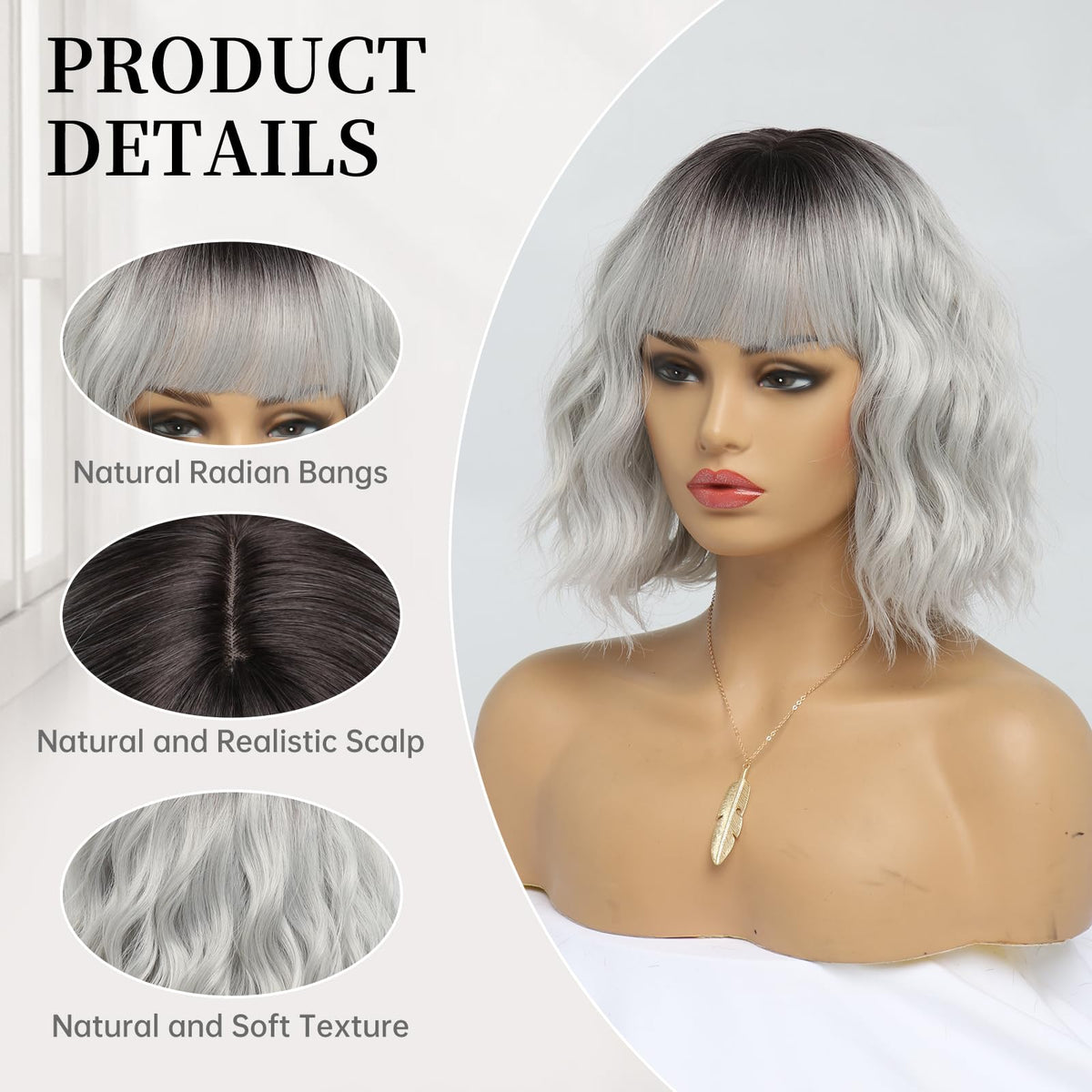 EssionTech synthetic heat-resistant wig shines naturally and lasts longer