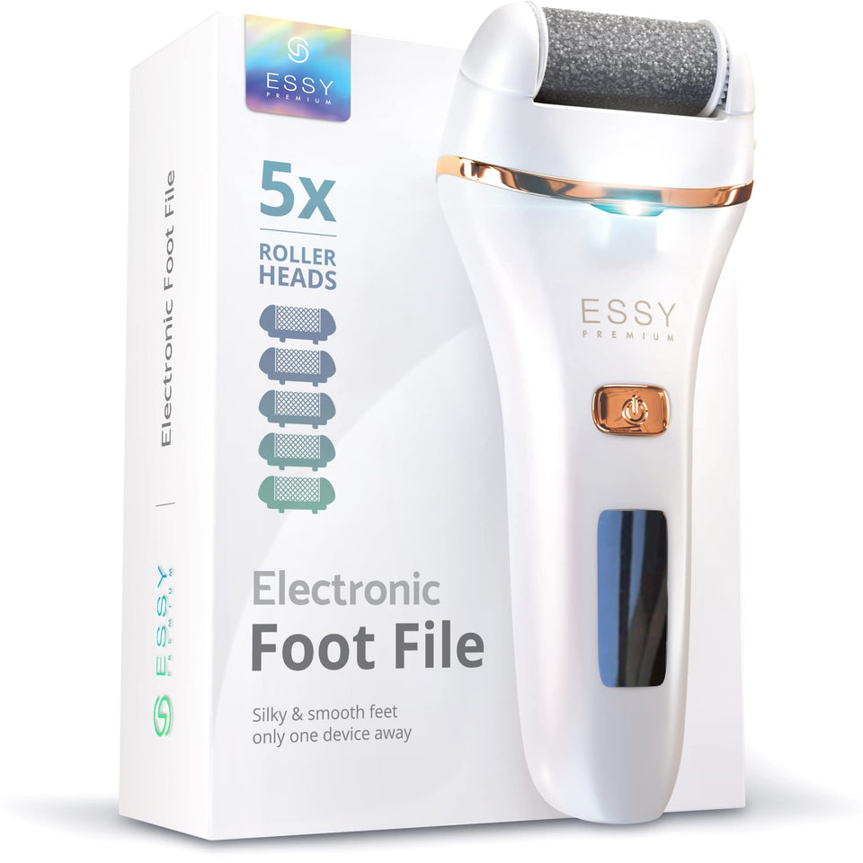 Essy electric foot file with fine roller for delicate skin reduction