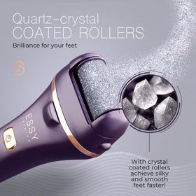 Essy electric foot file rollers set showing replacement heads for versatile smoothing