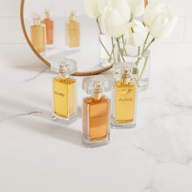 Estée Lauder Aliage Sport packaging labeling emphasizes heritage as a pioneering athletes’ fragrance.