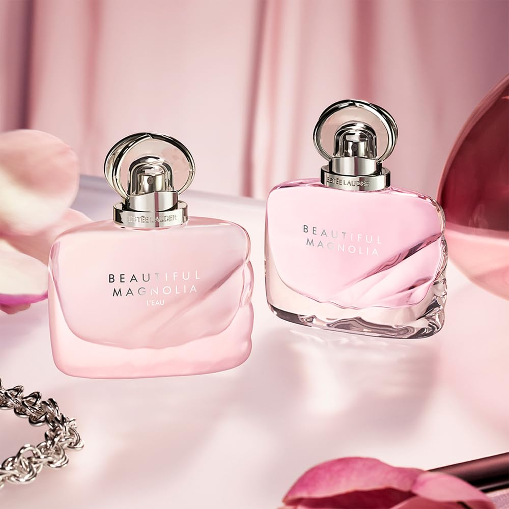 Estée Lauder Beautiful Magnolia L'Eau emphasizes magnolia heart for feminine elegance.