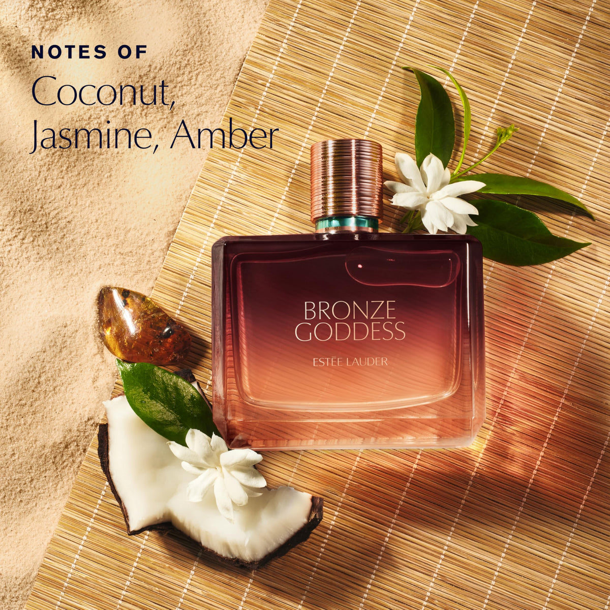 Estée Lauder Bronze Goddess bottle cap highlights premium design for an elegant look.