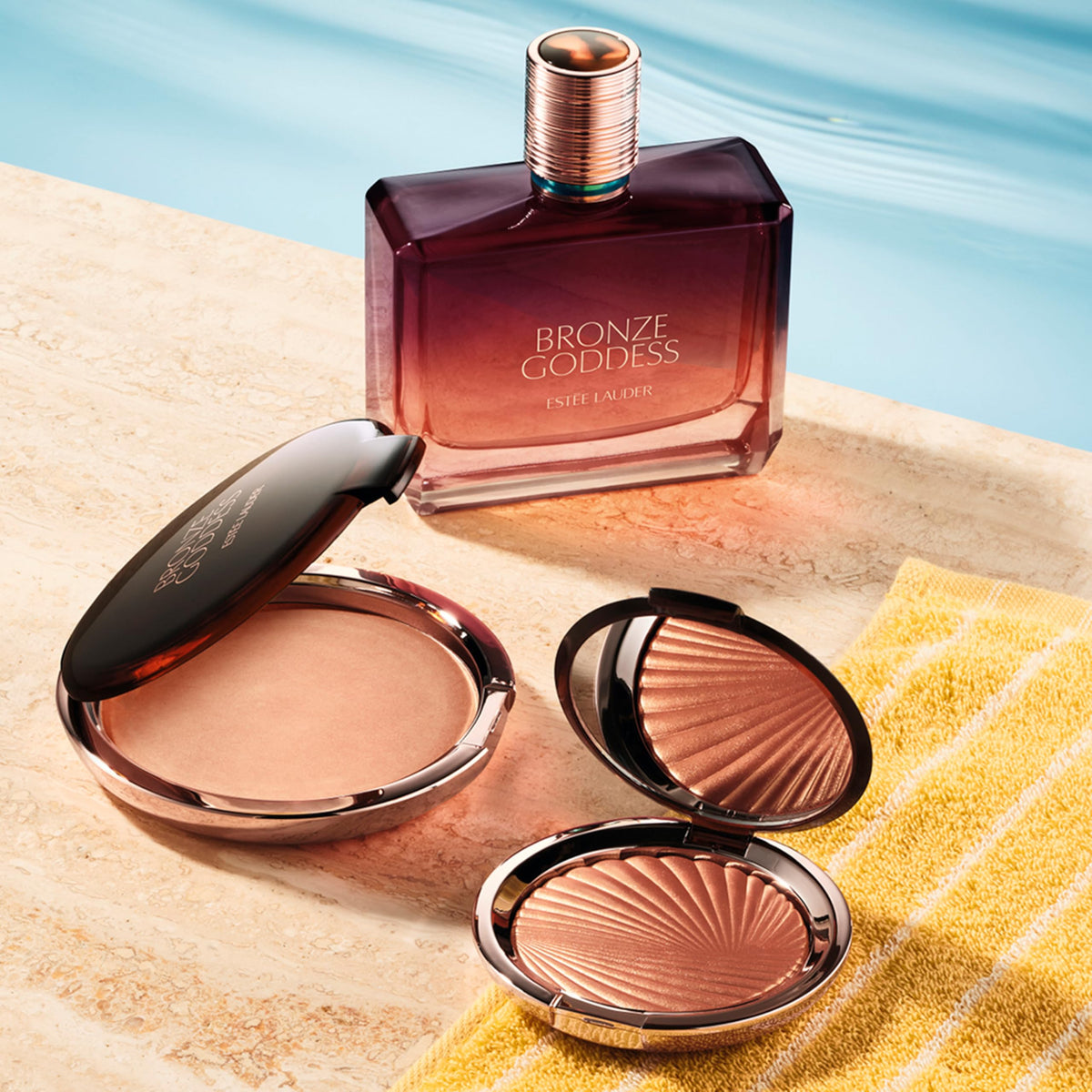 Estée Lauder Bronze Goddess close-up reveals delicate floral notes and depth.
