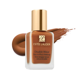 Estee Lauder Double Wear bottle close-up highlighting long-wear matte finish.