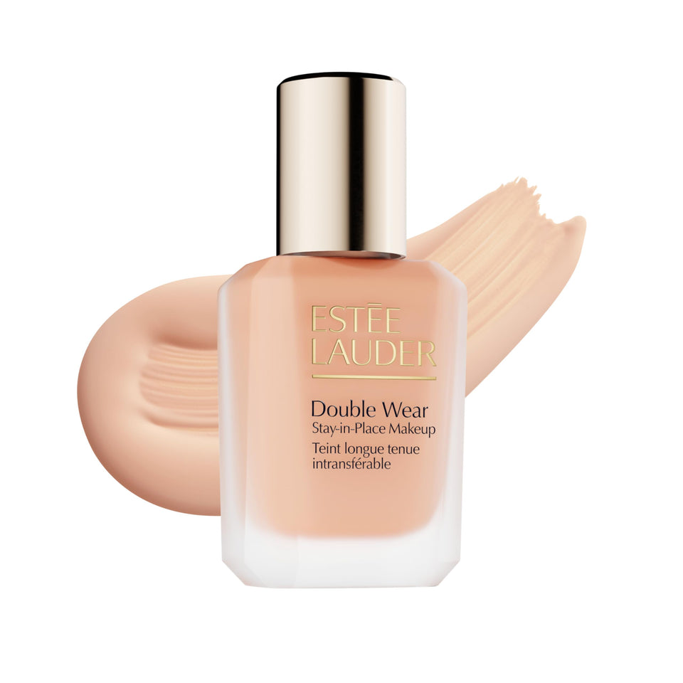 Estée Lauder Double Wear bottle pour shows easy application and long-lasting color.