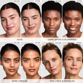 Estée Lauder Double Wear macro curved side applying even all-over coverage.