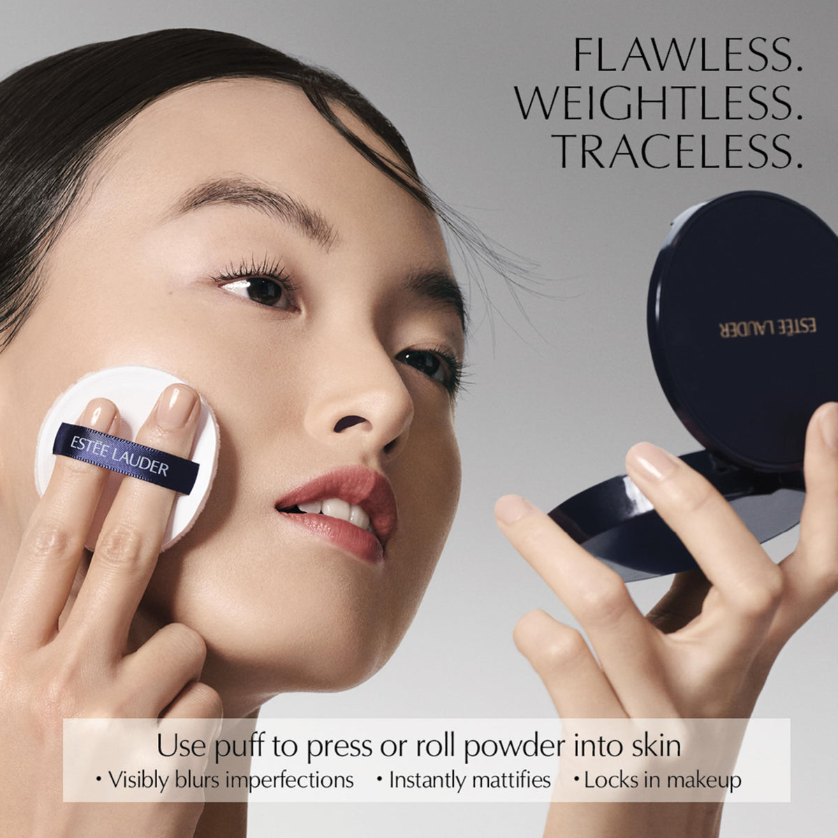 Estée Lauder Double Wear micro-absorbing powders help control shine instantly.