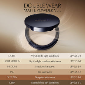 Estée Lauder Double Wear micro-minerals reflect light for a dimensional matte finish.