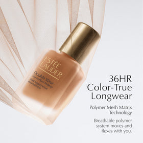 Box and bottle packaging of Estée Lauder Double Wear product