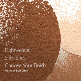Estée Lauder Sheer Flattery matte soft glow finish at makeup setup
