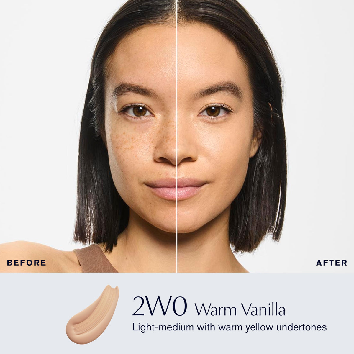 Estée Lauder Double Wear texture swirl highlights breathable, buildable matte coverage.