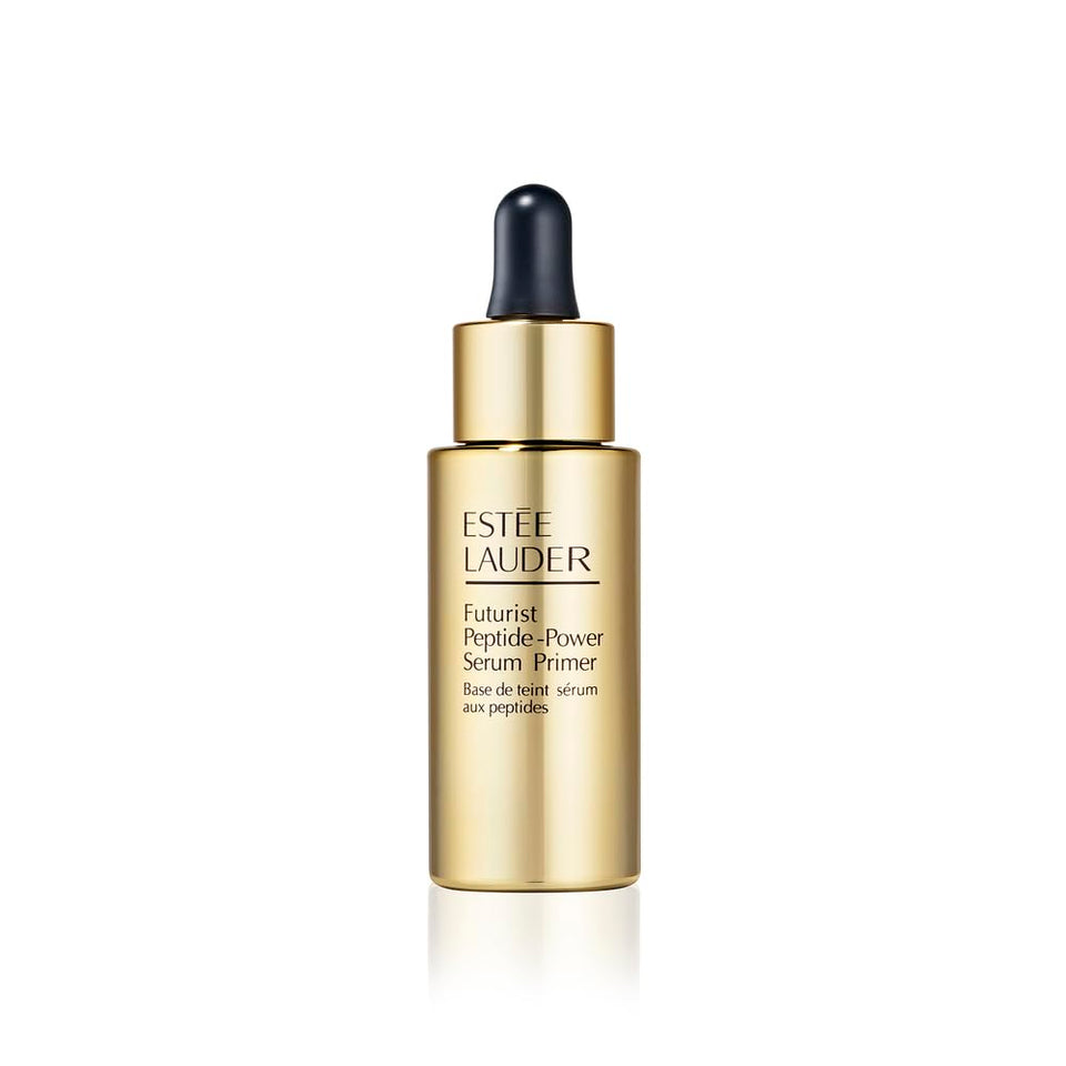 Estée Lauder Futurist Serum Primer bottle pour delivers instant hydration for a smooth base.