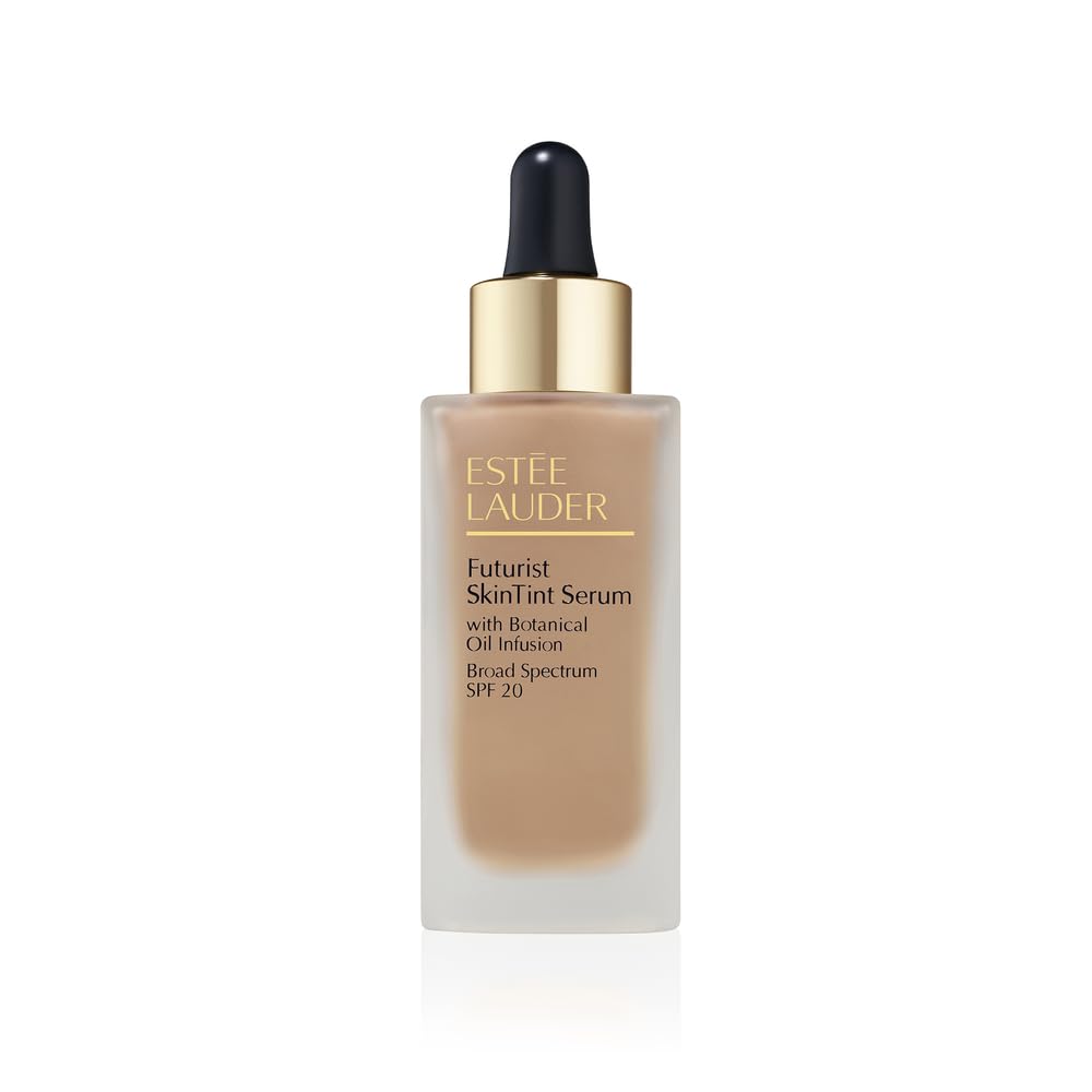 Estée Lauder Futurist Skin Tint bottle close-up with SPF 20 daily protection.