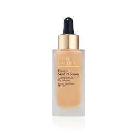 Estée Lauder Futurist skin tint bottle shows a lightweight, hydrating finish for daily wear