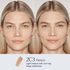 Estée Lauder Futurist Skin Tint hand-pump application for easy blending.