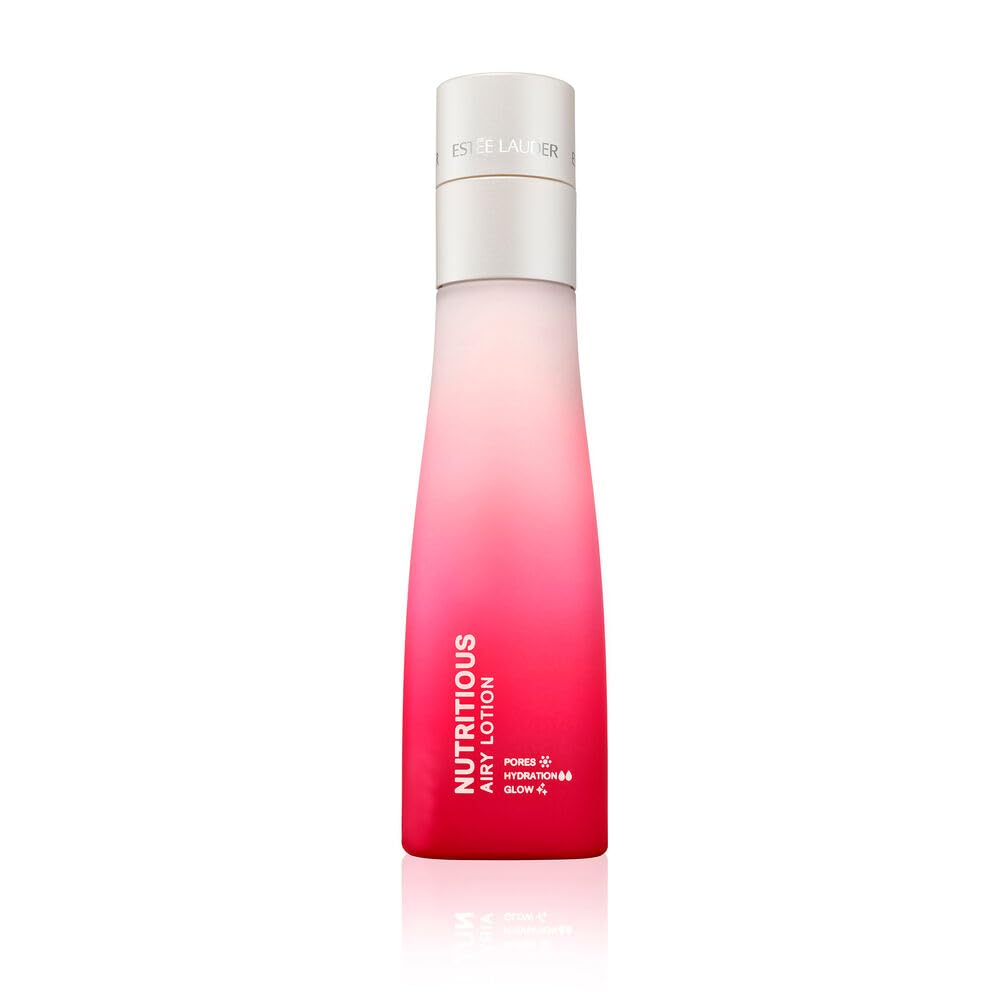 Estée Lauder Nutritious Airy Lotion bottle front view with lightweight hydration and pore-minimizing feel.