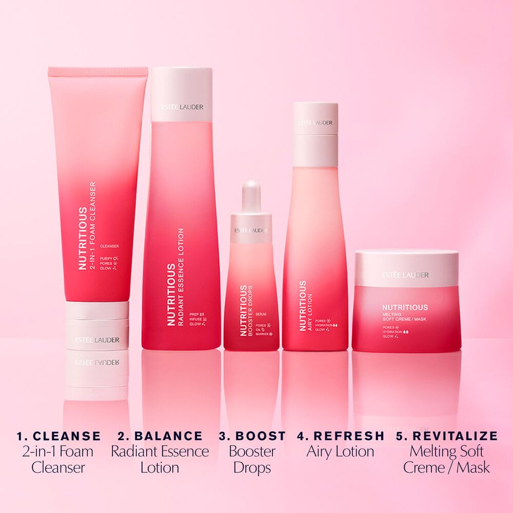 Packaging detail highlights recycled materials used in Estée Lauder Nutritious Melting Soft Cream box.