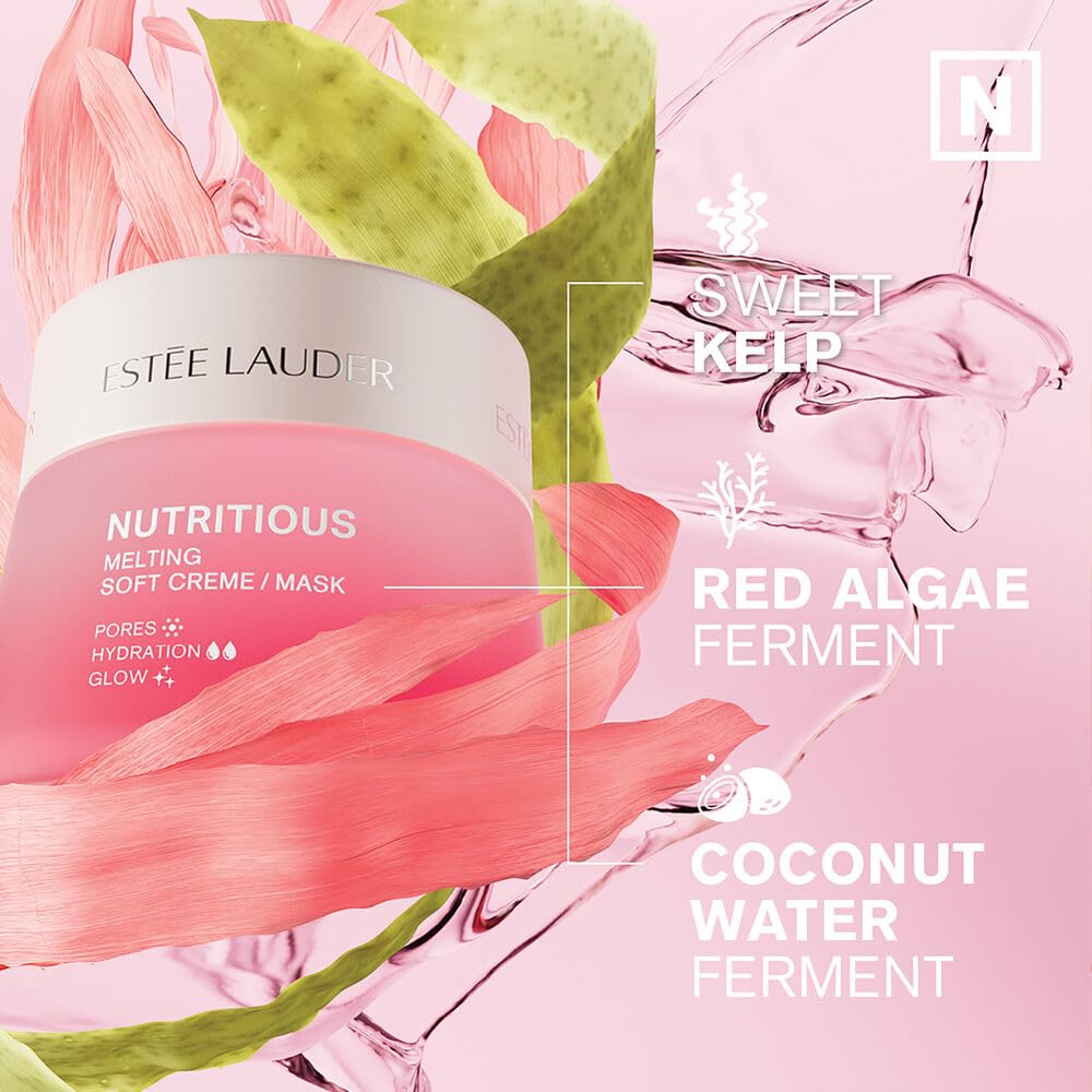 Estee Lauder Nutritious Melting Soft Cream texture glows with a cushiony finish.