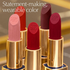 Estée Lauder lipstick resists bleeding and feathering for clean lip lines