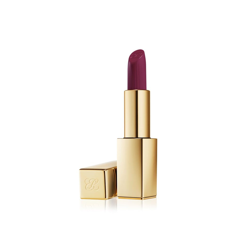 Estée Lauder Pure Color Insolent Plum application shows rich cream color