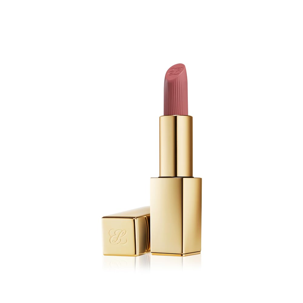 Estée Lauder Pure Color Lipstick bullet close-up showing sculpted lips and long-lasting color