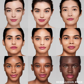 Estee Lauder lip color application shot emphasizing smooth, even coverage