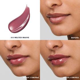 Estée Lauder Pure Color Melt-On Glosstick mirror shine close-up for high-gloss lips