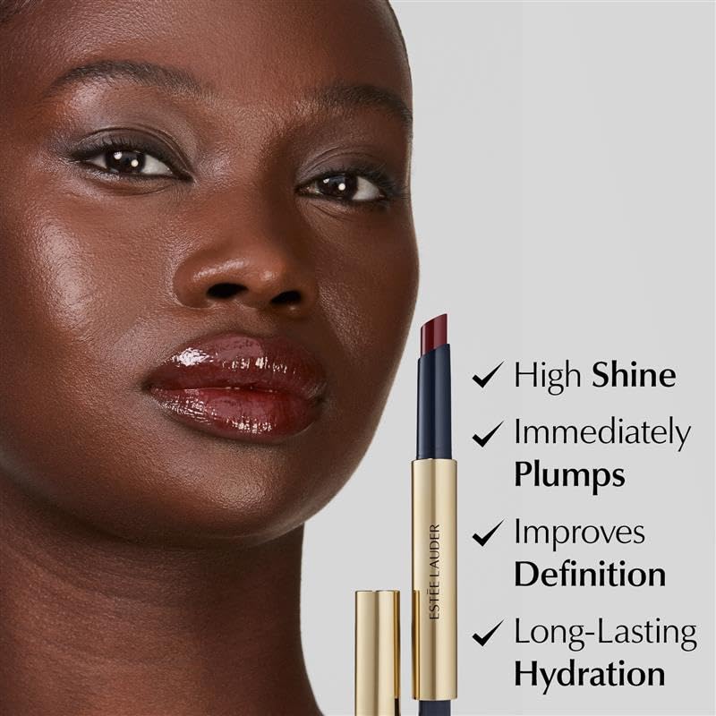 Glossy glow on application from Estee Lauder Pure Color Melt-On Glosstick.