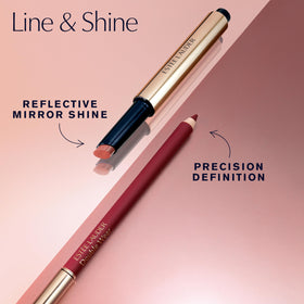 Premium packaging of Estee Lauder Melt-On Glosstick shown in close-up.