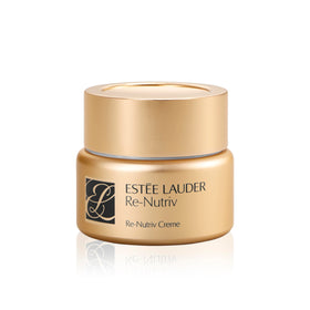 Estee Lauder Re-Nutriv face cream jar close-up for deep hydration